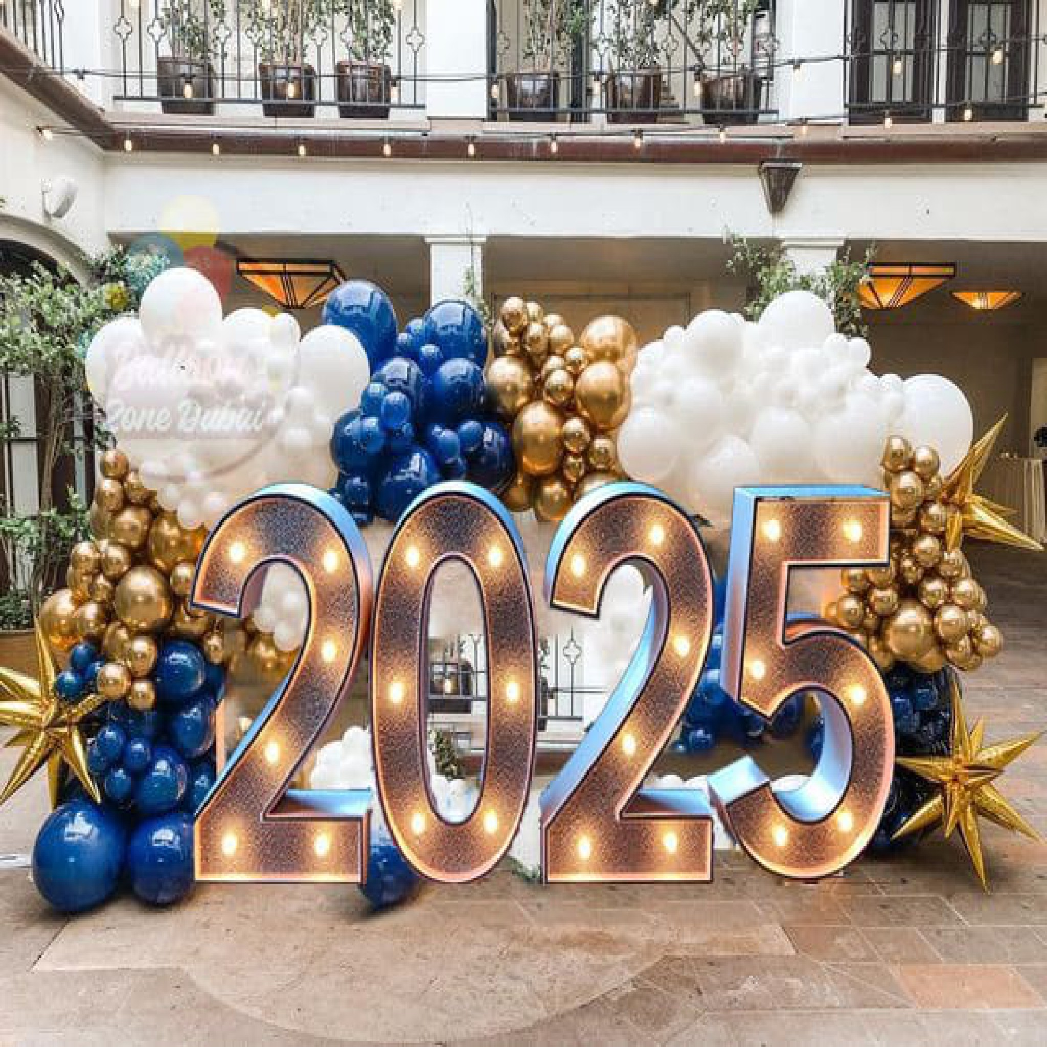 Lighten Happy New Year Balloon Arrangement (NY-ID#0113)